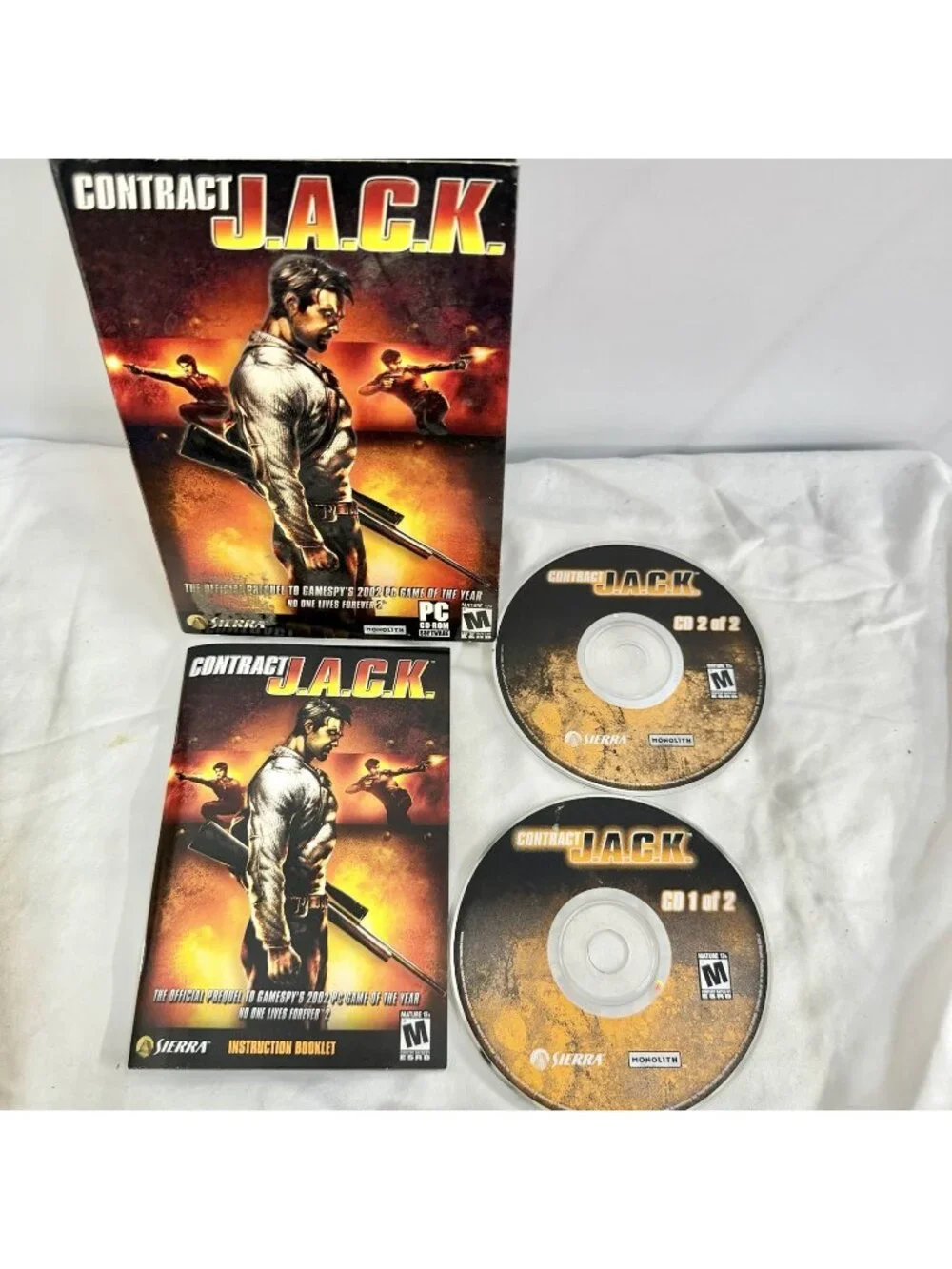 Contract J.A.C.K. PC CD-ROM Complete 2 Disc Sierra Monolith FPS Shooter